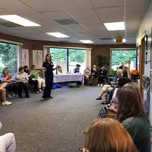 Acupuncture Lake Villa IL Staff Member Addressing Patients